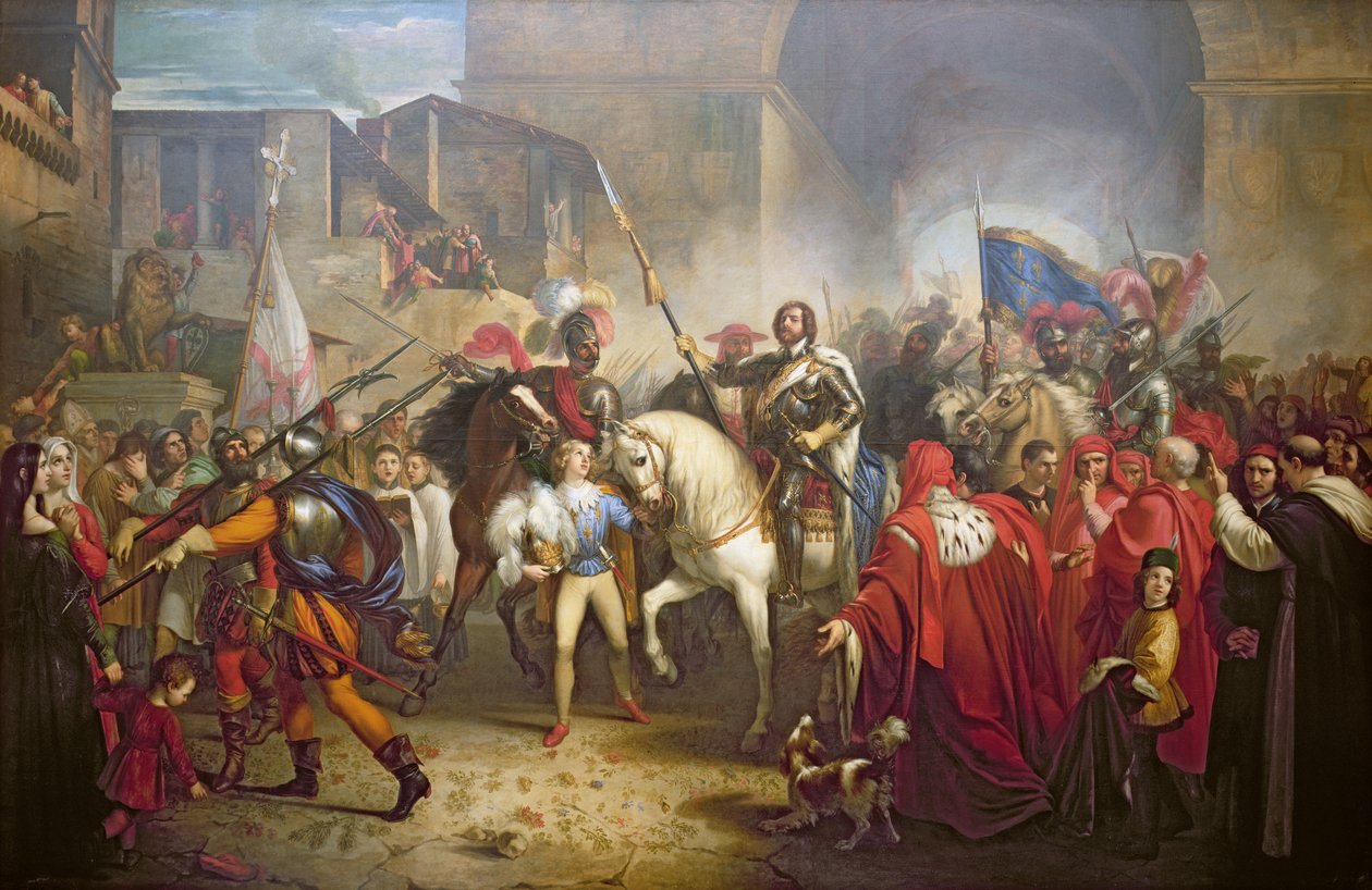 Vstup Karla VIII (1470-98) do Florencie v roce 1494 od Giuseppe Bezzuoli
