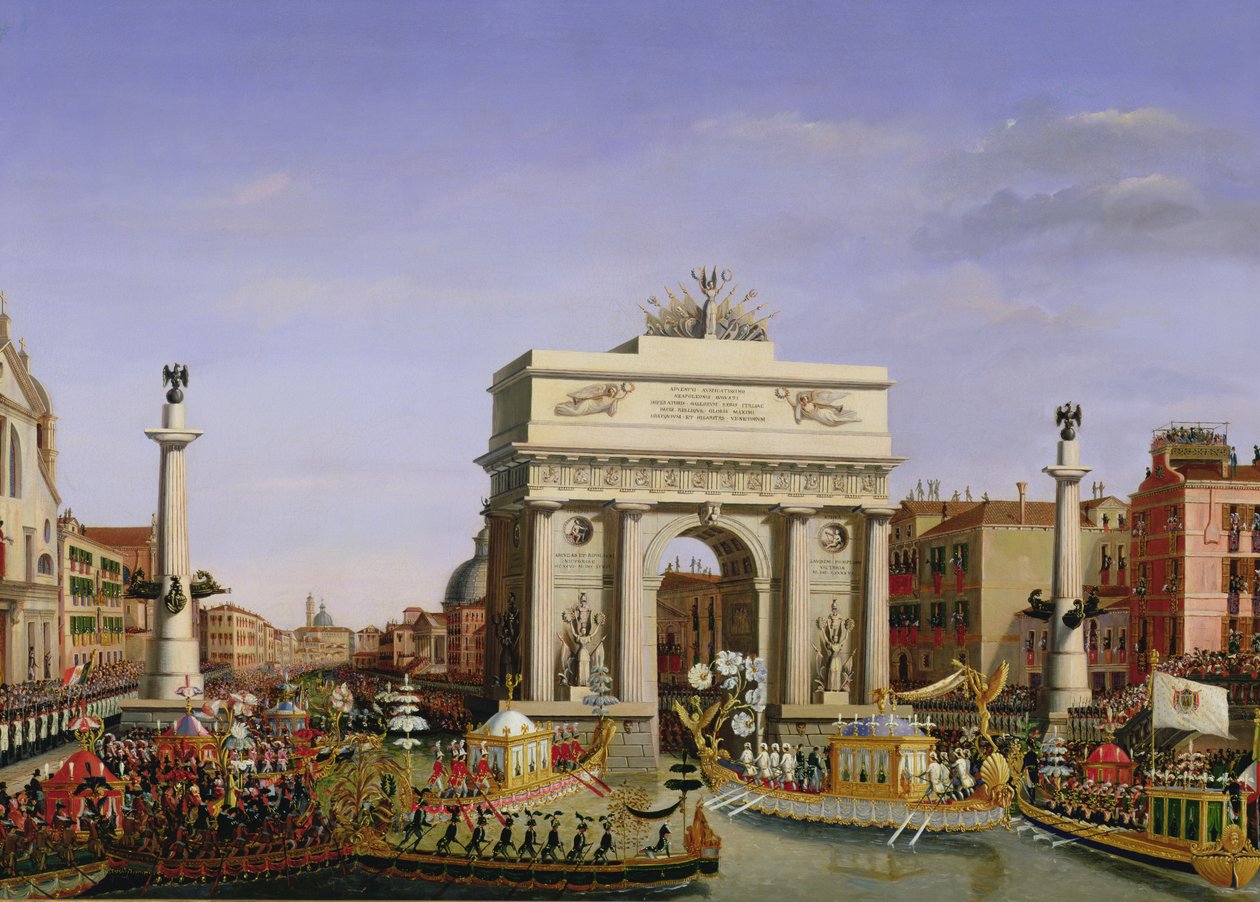 Vstup Napoleona I. (1769-1821) do Benátek, 1807 od Giuseppe Borsato