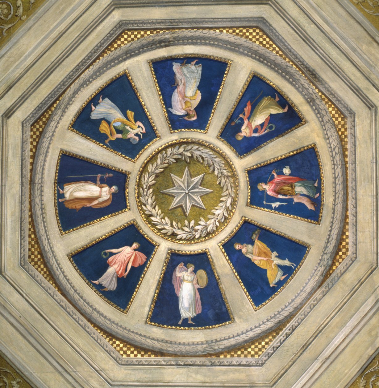 Maenadský strop v Palazzo Chigi, Řím, c.1770 od Giuseppe Cades