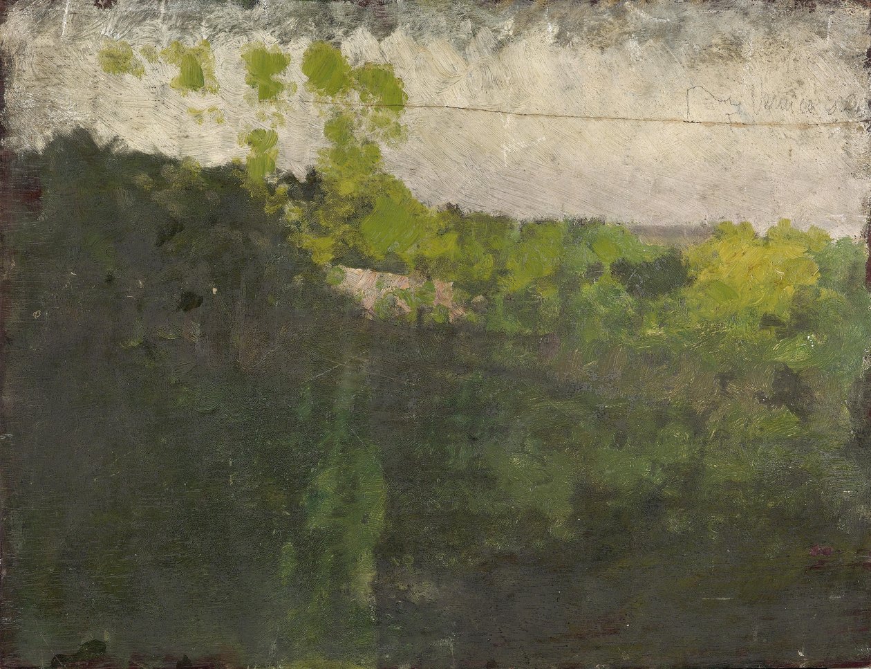 Rybník v Bois de Boulogne od Giuseppe de Nittis