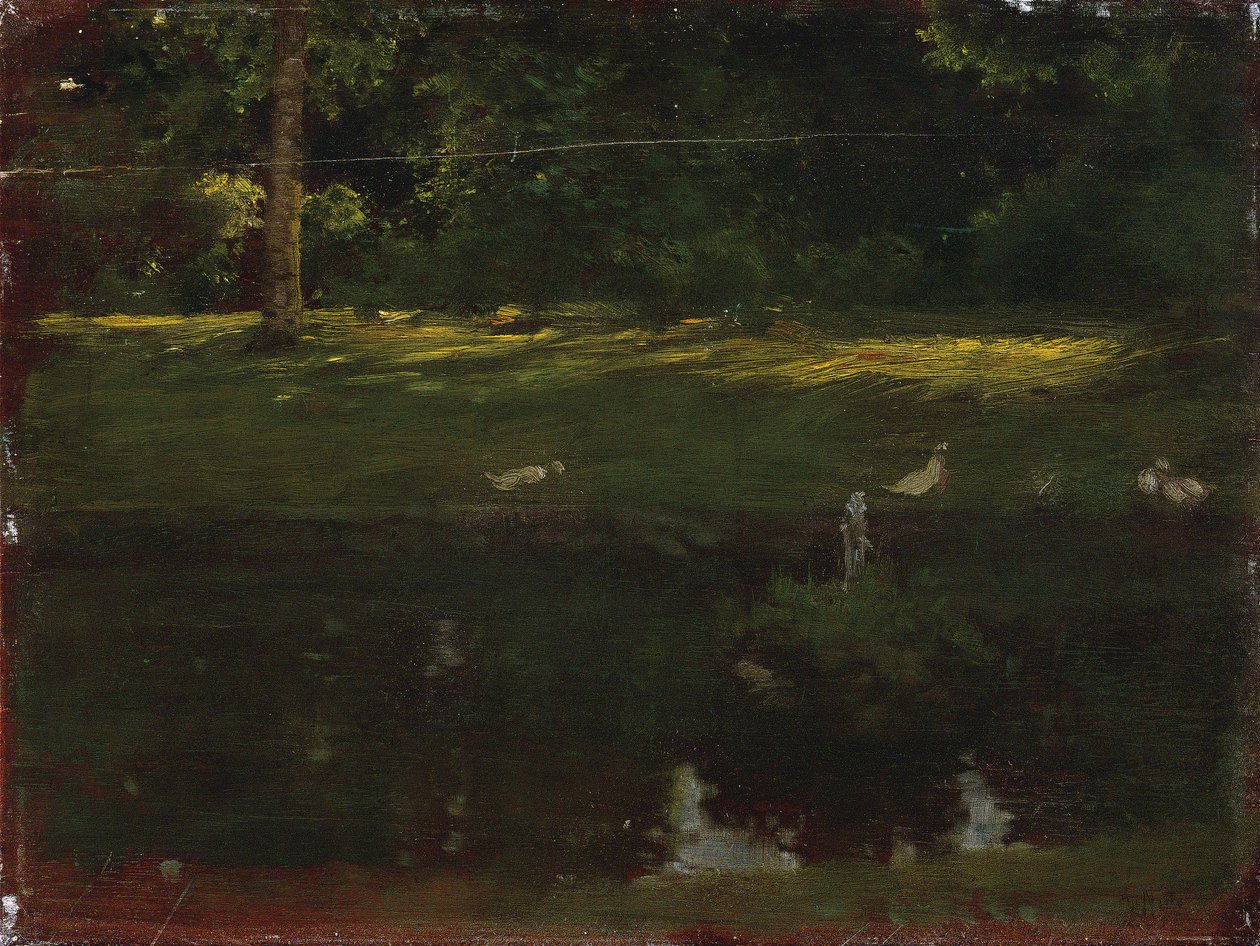 Rybník v Bois de Boulogne, ca. 1875 od Giuseppe de Nittis