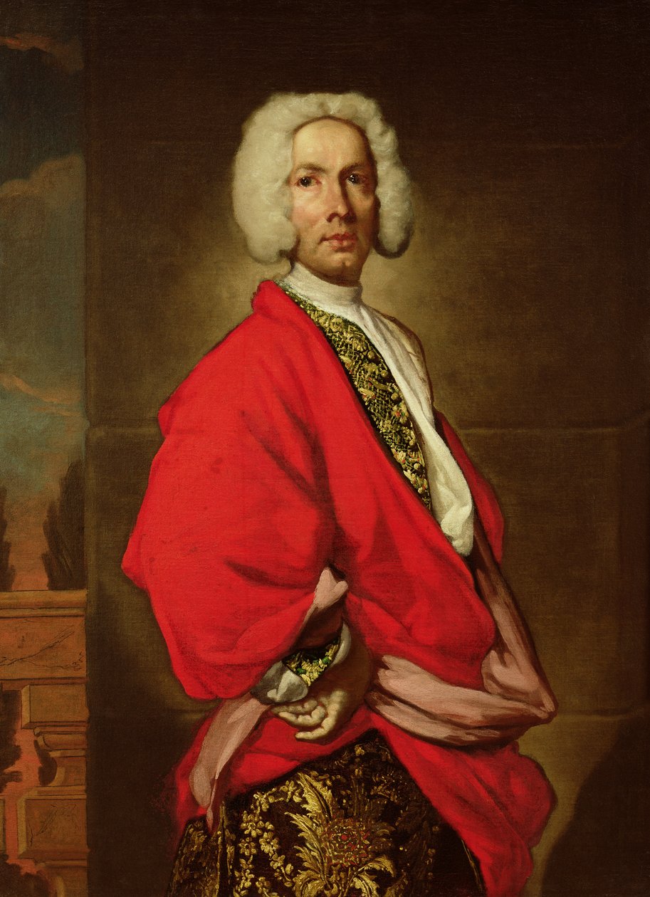 Portrét muže, dříve identifikovaného jako hrabě Galeatius Secco Suardo, kolem 1710-20 od Giuseppe Ghislandi
