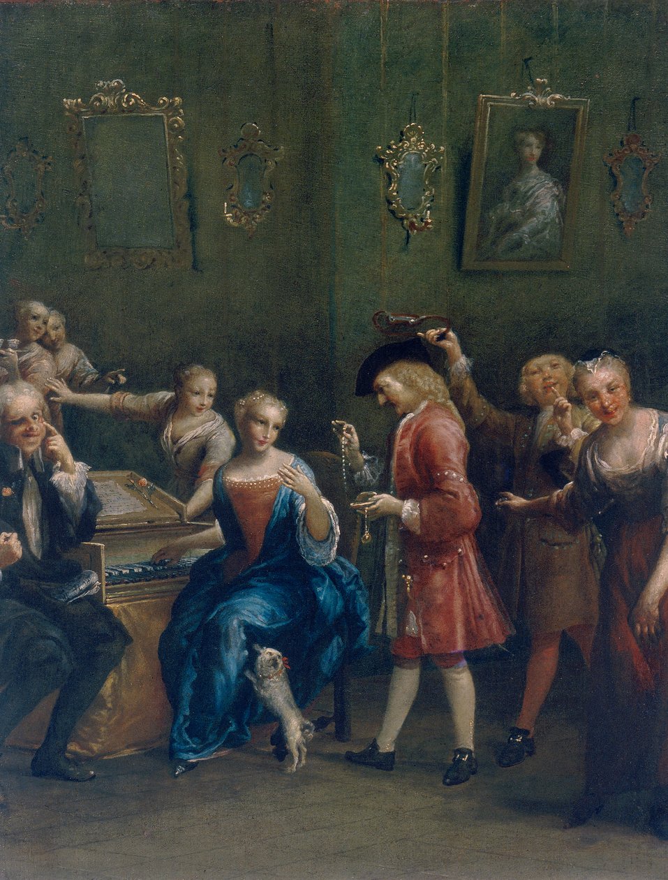 Nádvoří zpěvák od Giuseppe Maria Crespi