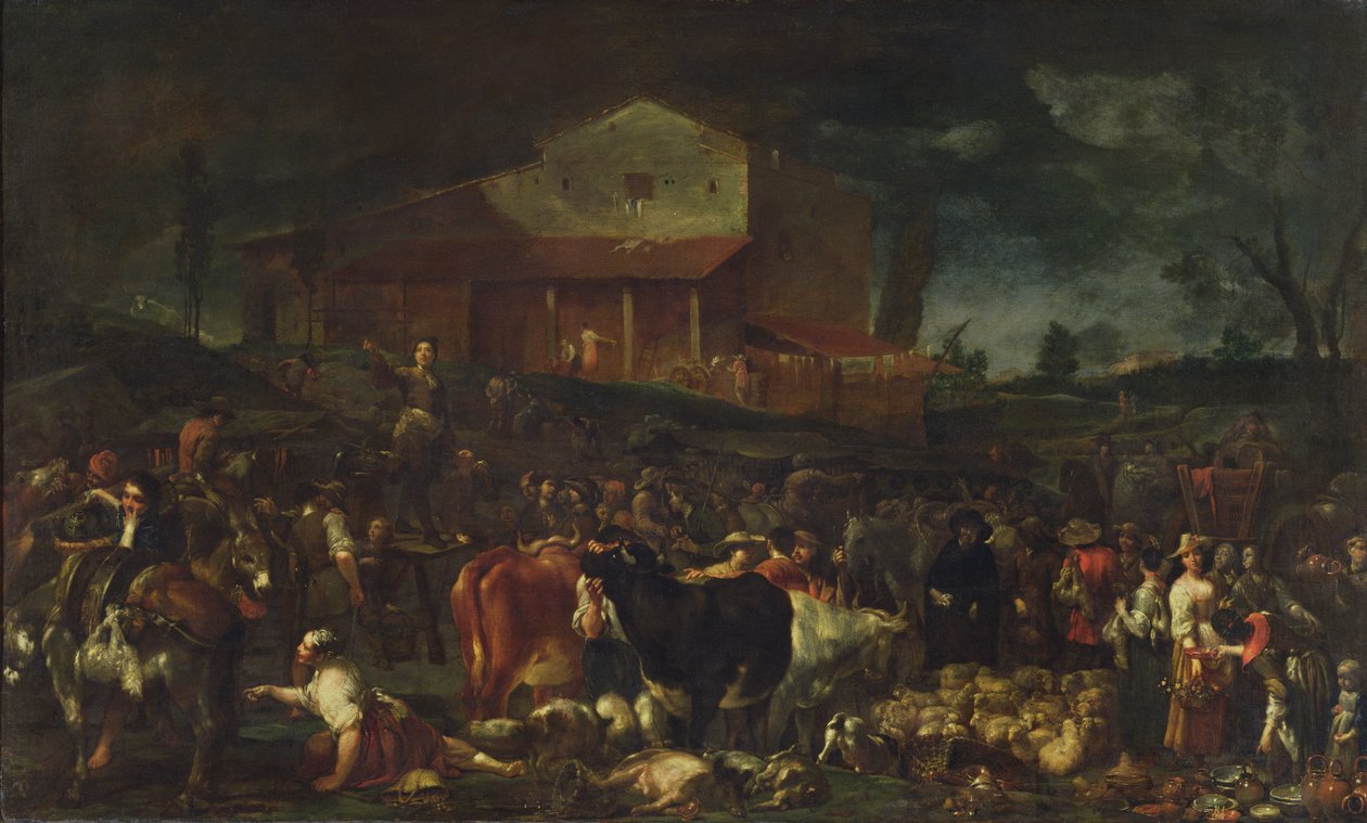 Veletrh v Poggio a Caiano, 1709 od Giuseppe Maria Crespi
