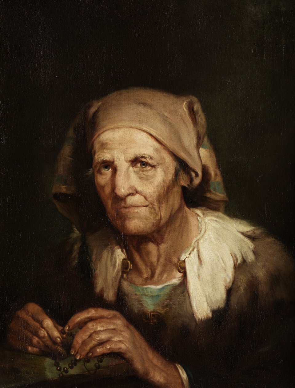Portrét staré ženy. od Giuseppe Nogari