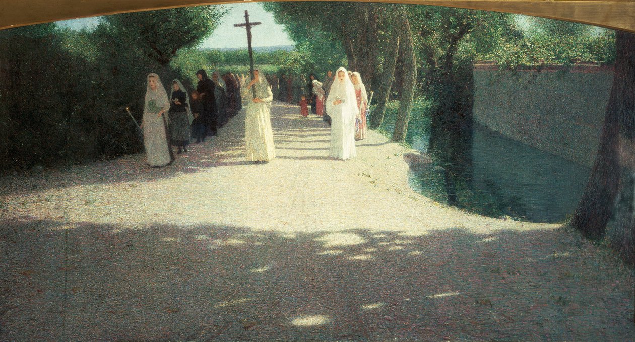 Průvod, 1892-95 od Giuseppe Pellizza da Volpedo