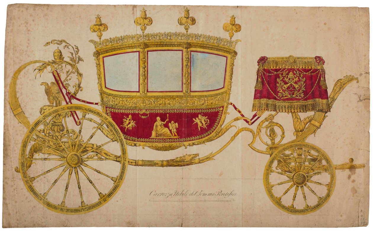 Přeprava nejvyššího pontifika Pia VII od Giuseppe Pera
