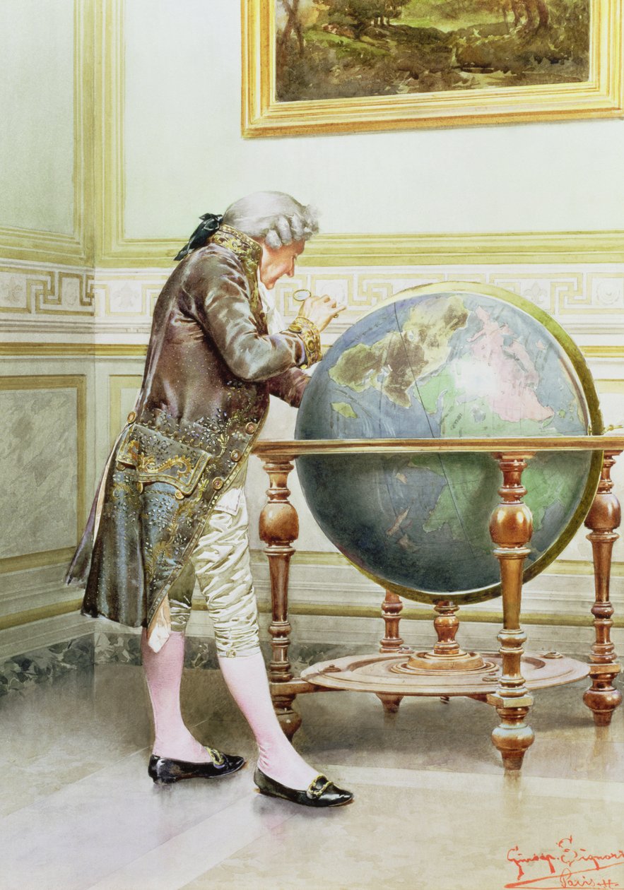 Studium Zeměkoule od Giuseppe Signorini