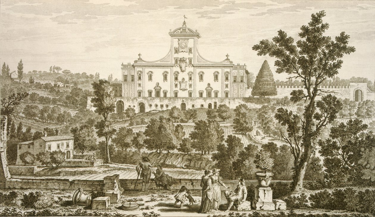 Villa Ricci v Pozzolatico od Giuseppe Zocchi