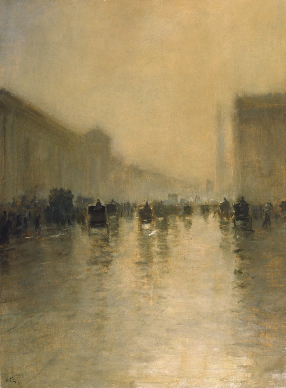 Mlhavý den v Londýně od Giuseppe de Nittis