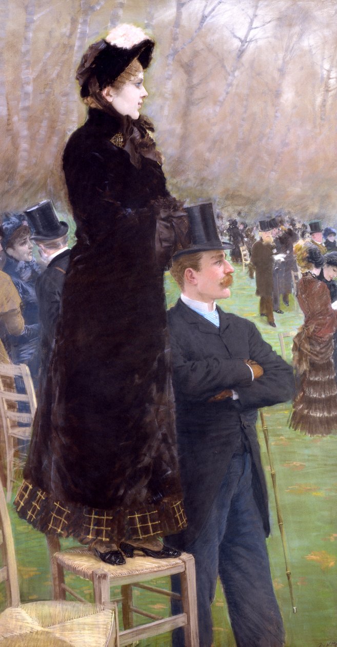 Dostihová dráha v Bois de Boulogne (pastel na papíře) od Giuseppe de Nittis