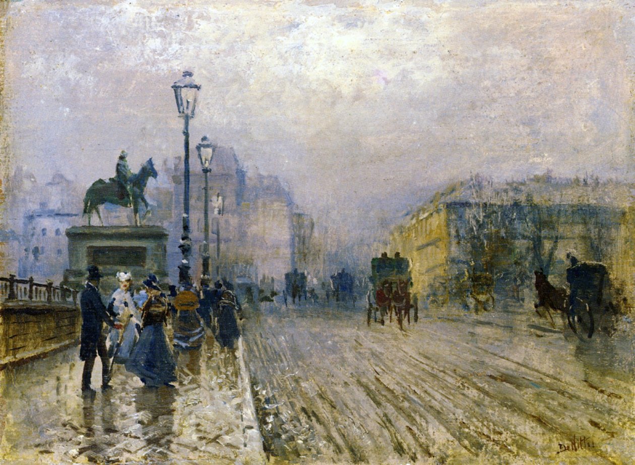 Pont Neuf, Paříž od Giuseppe de Nittis