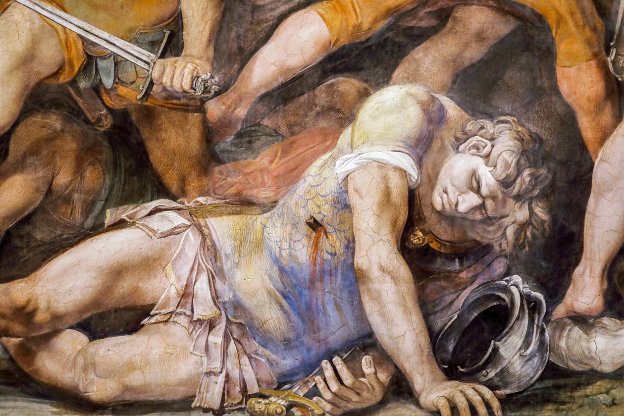 Bitva mezi Horatii a Curiatii (detail) od Giuseppe (1568 1640) Cesari