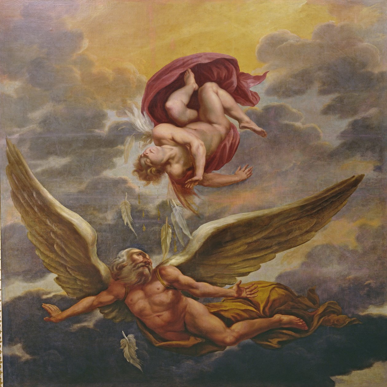 Daedalus a Ikaros (stropní malba) od Giuseppe Cesari