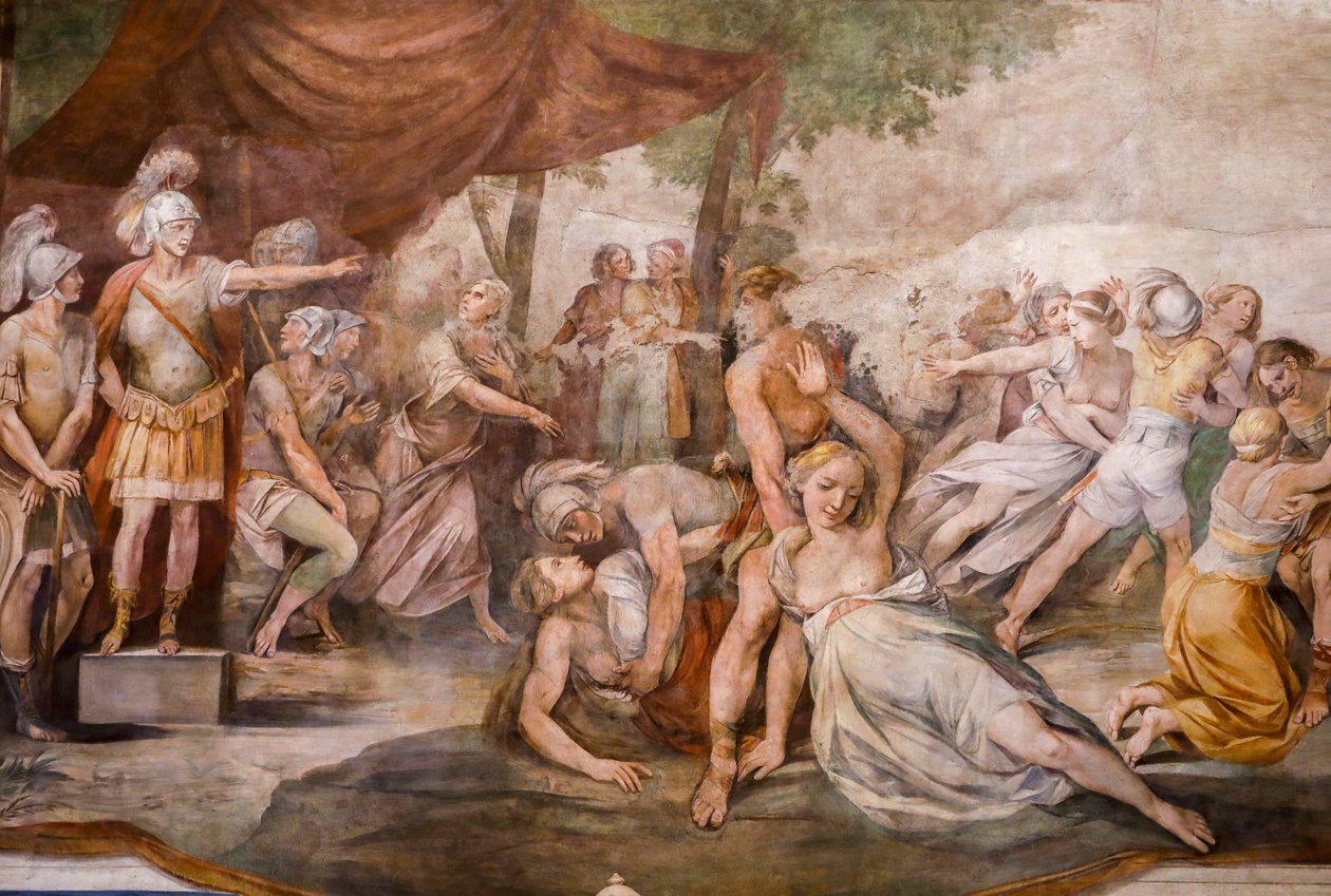 Znásilnění sabinských žen (detail) od Giuseppe (1568 1640) Cesari