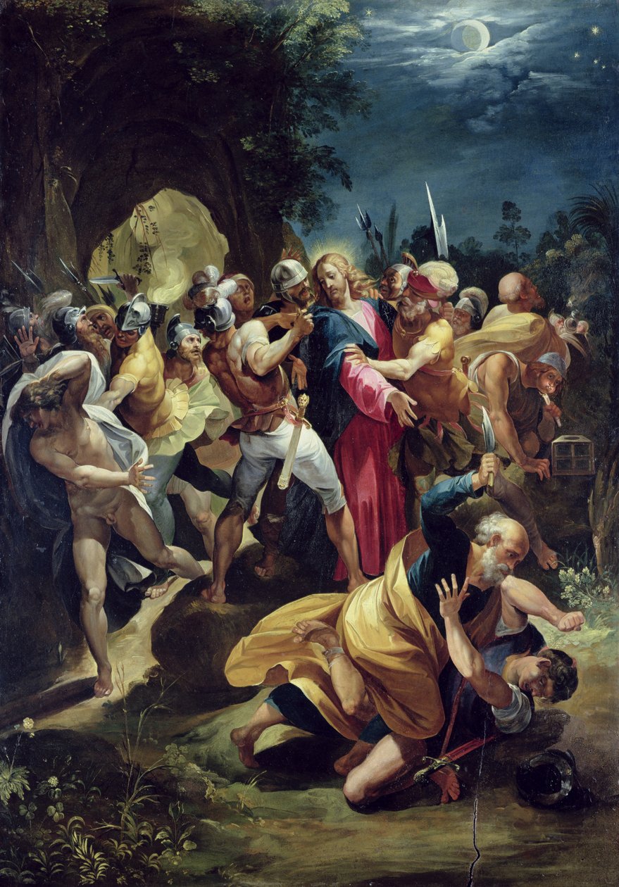 The Arrest of Christ, c.1590s (olej na panelu) od Giuseppe Cesari