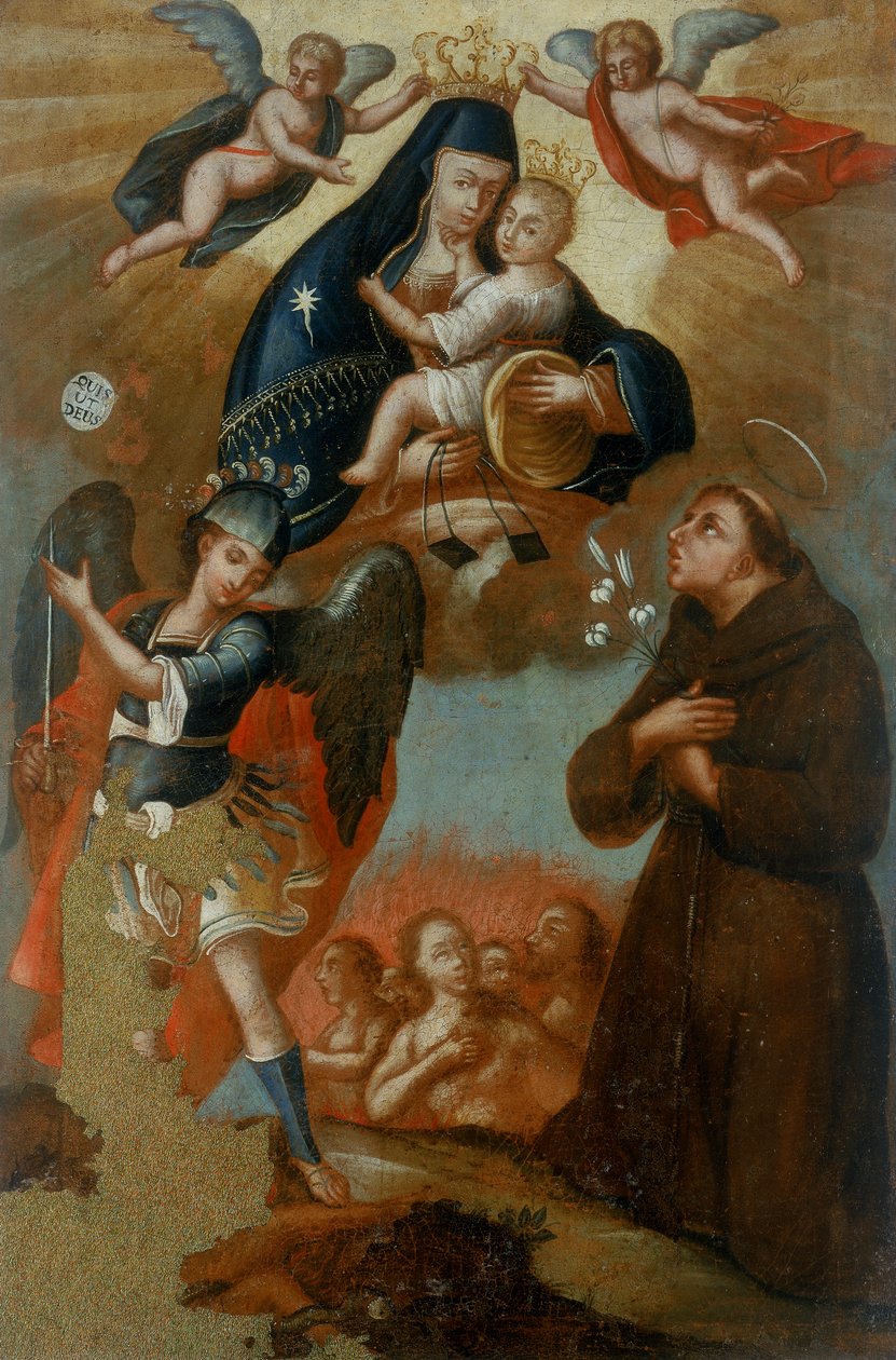 Madona Konstantinopolská a svatí od Giuseppe (attr.to) Grimaldi