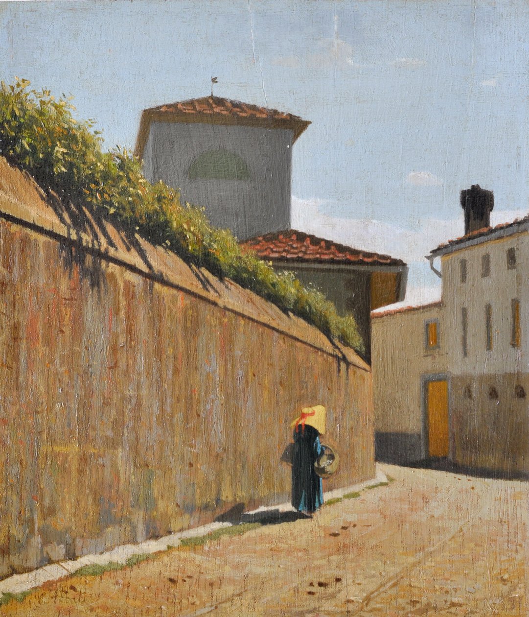 Ulička pod sluncem, asi 1863 (olej na desce) od Giuseppe Abbati