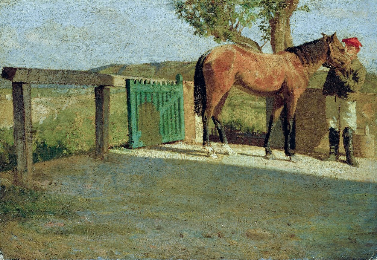 Koníček, asi 1867 (olej na kartonu) od Giuseppe Abbati