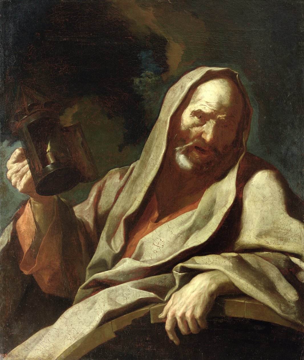 Diogenes (asi 412-323 př.nl) se svou lucernou, asi 1720-40 od Giuseppe Antonio Petrini