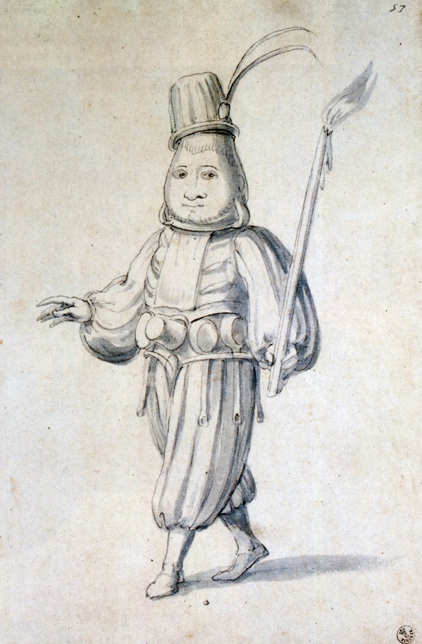 Návrh kostýmu pro kuchaře, 16. století od Giuseppe Arcimboldi