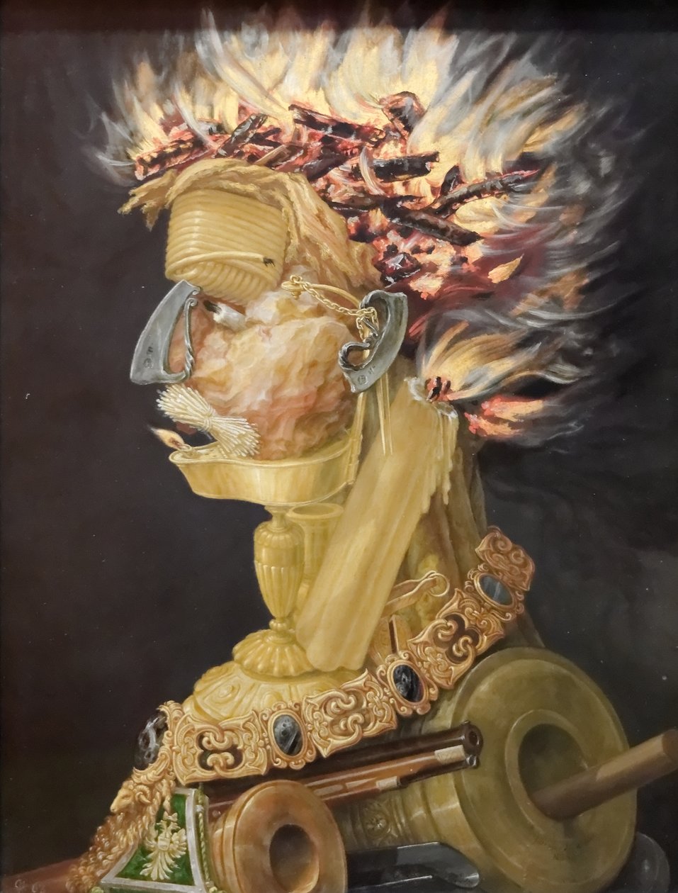 Německy: Feuer Fire od Giuseppe Arcimboldo