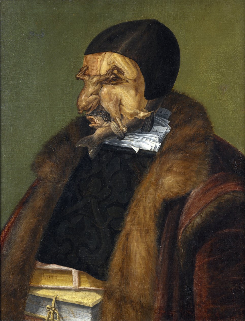 "" Le Juriste "" Peinture de Giuseppe Arcimboldi (Arcimboldo) (1527-1593) 1566 Rozměr 64x51 cm, Nationalmuseum, Stockholm od Giuseppe Arcimboldo
