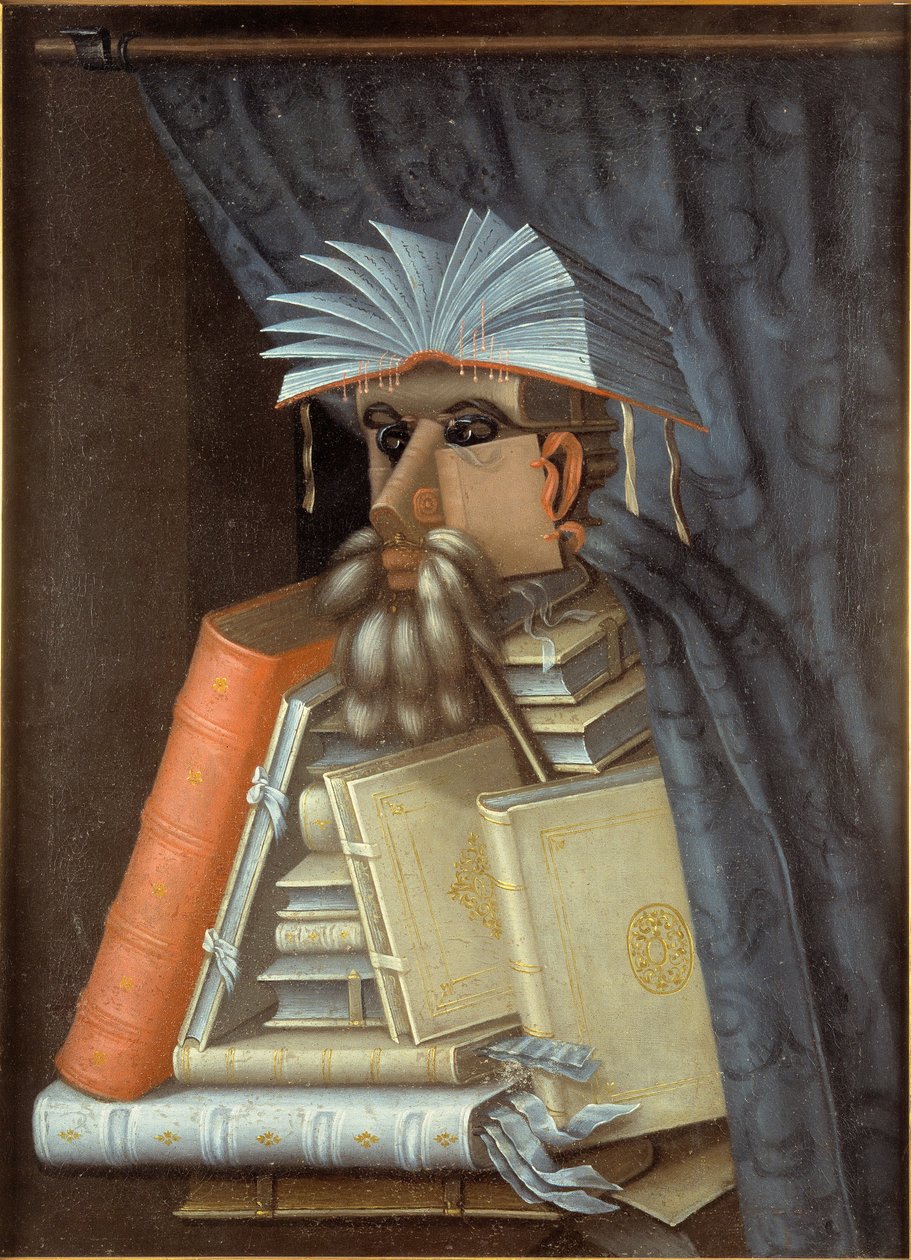 Portrét knihovníka, kolem 1566 (olej na plátně). od Giuseppe Arcimboldo
