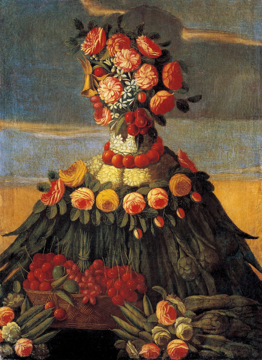 Jarní malba z dílny od Giuseppe Arcimbolda (Arcimboldi od Giuseppe Arcimboldo