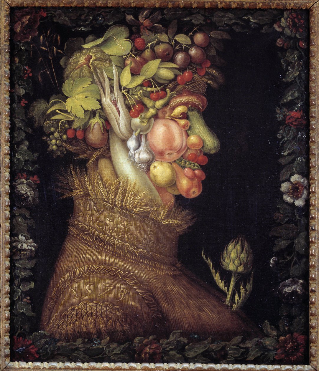 Léto. Alegorie o ročních obdobích. Obraz Giuseppe Arcimboldo (1527-1593). Musee du Louvre od Giuseppe Arcimboldo