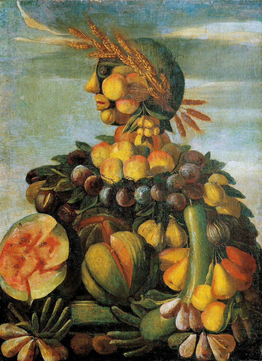 Letní malba z dílny Giuseppe Arcimbolda (Arcimboldi od Giuseppe Arcimboldo