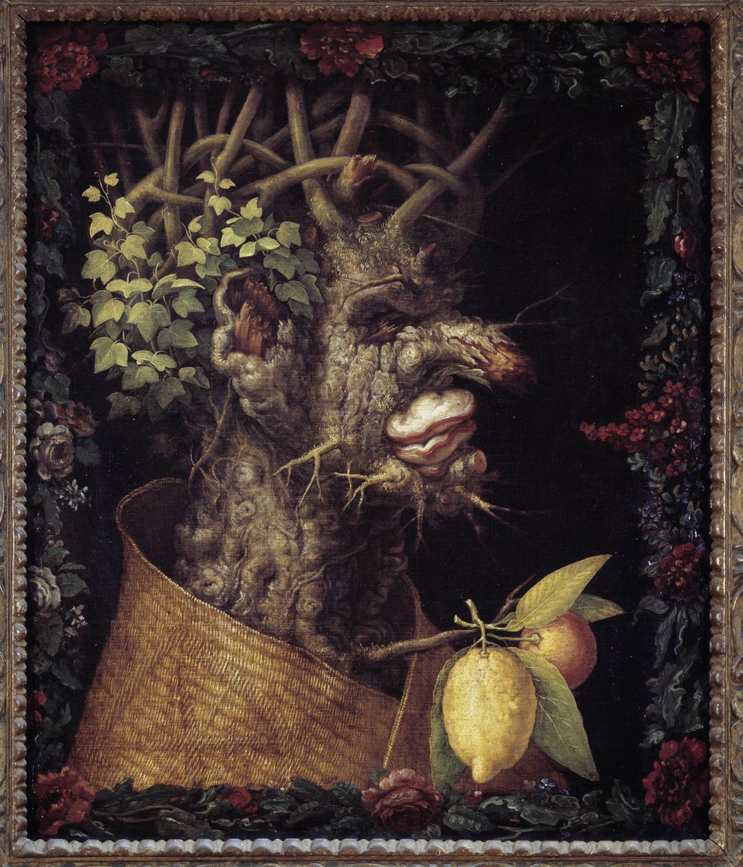 Zima. Alegorie o ročních obdobích. Obraz Giuseppe Arcimboldo (1527-1593). Musee du Louvre od Giuseppe Arcimboldo