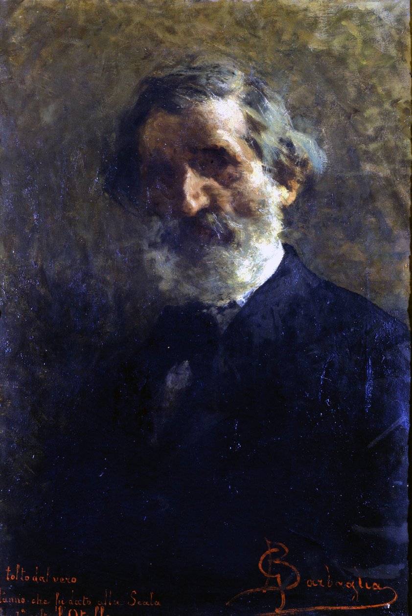 Portrét Giuseppe Verdiho (1813-1901), italského skladatele Barbaglia. Konzervatoř G. Verdiho. Milán od Giuseppe Barbaglia