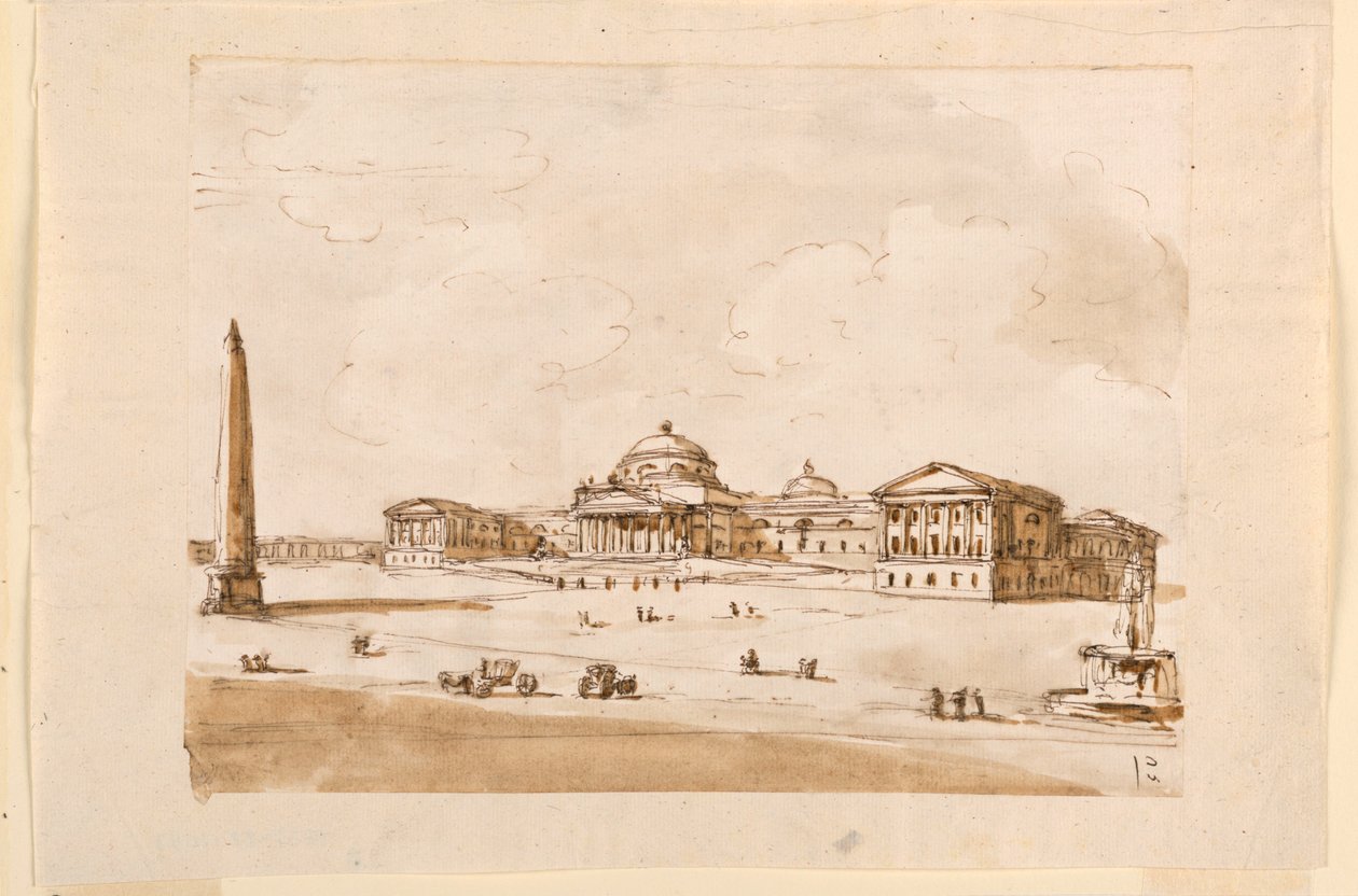 Design pro náměstí s palácem od Giuseppe Barberi