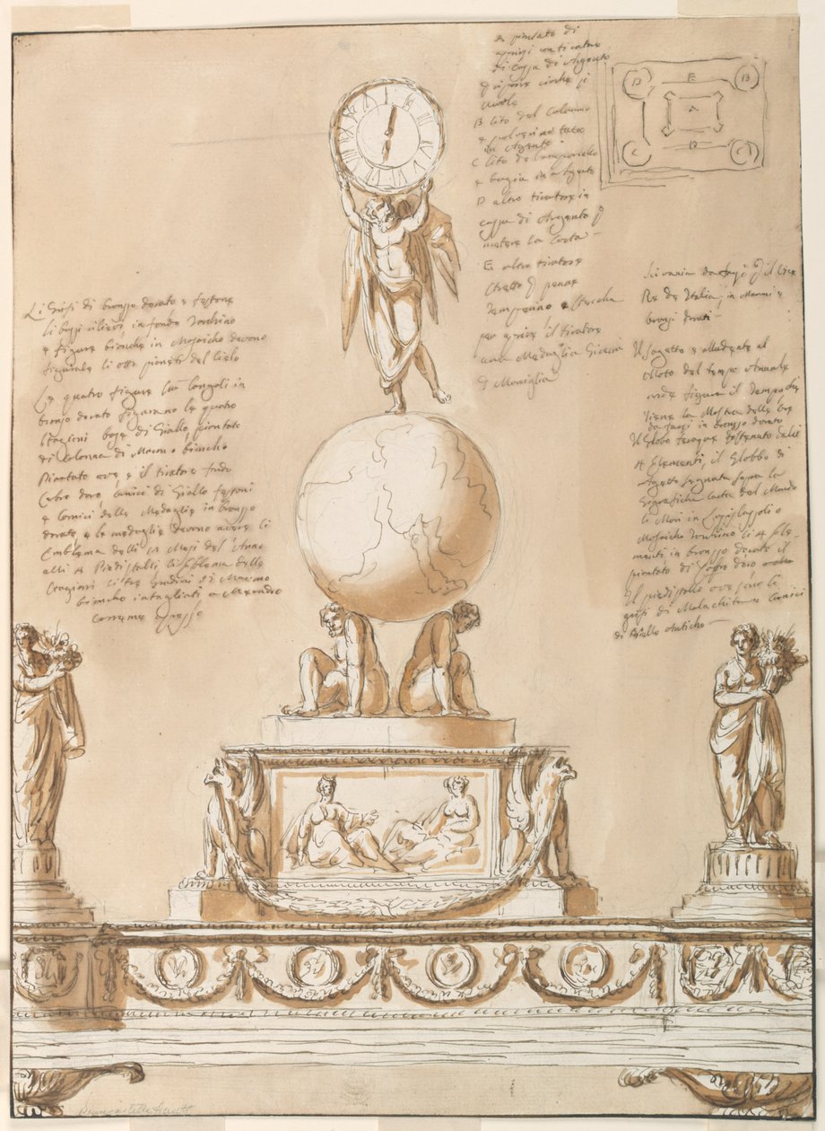 Inkstand pro místokrále Eugène de Beauharnais z Itálie od Giuseppe Barberi