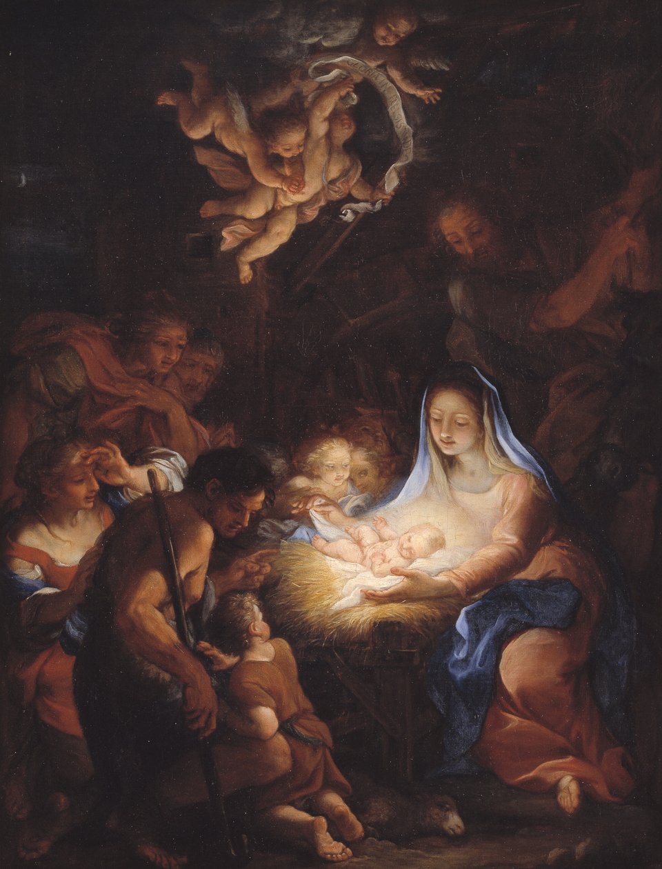 Klanění pastýřů od Giuseppe Bartolomeo Chiari