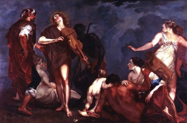 Apollo a Marsyas od Giuseppe Bazzani