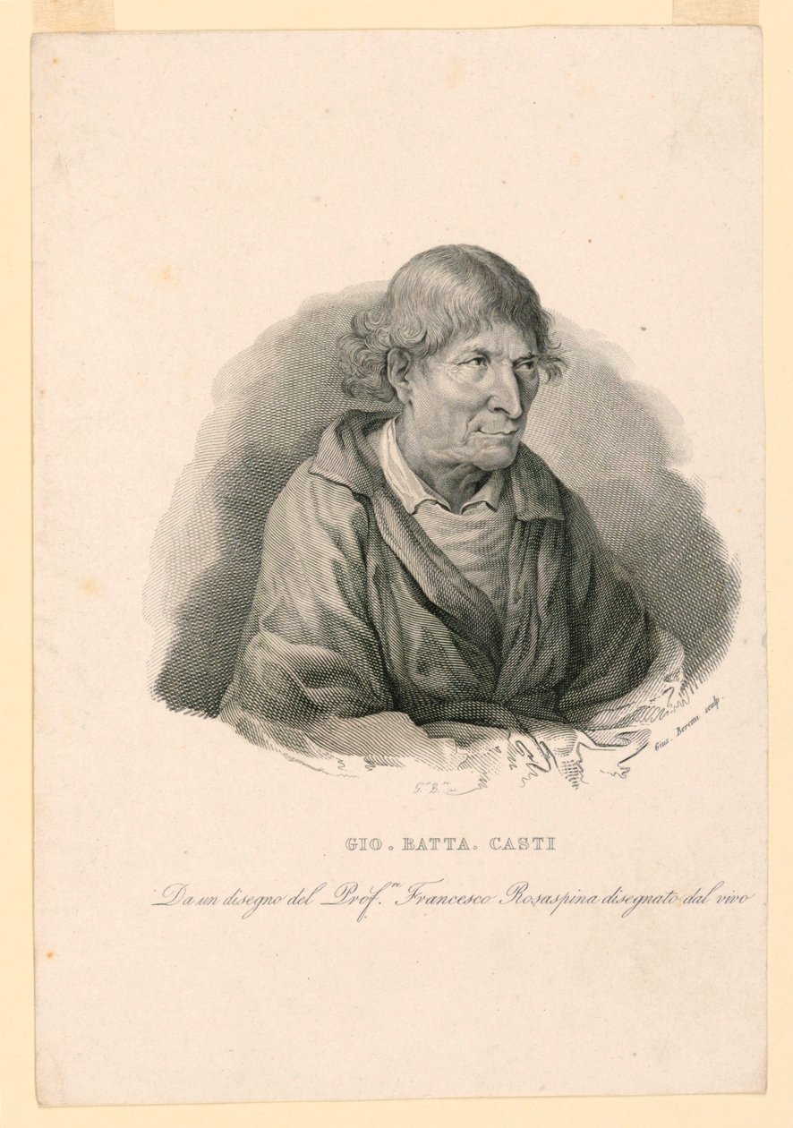 Portrét Giovanni Battista Casti (1721-1803) od Giuseppe Beretta