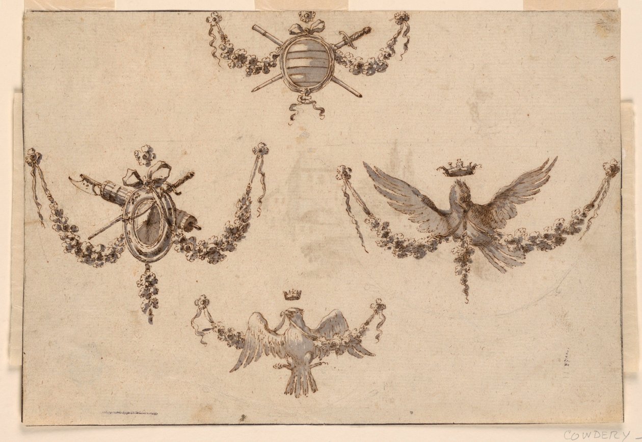 Design for Four Festoons od Giuseppe Bernardino Bison