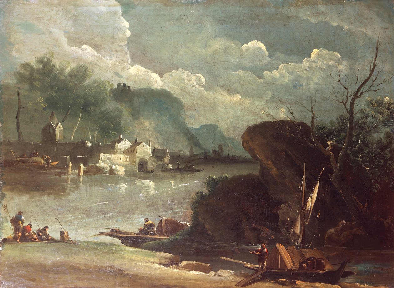 Fantastická krajina, Giuseppe Bernardino Bison (1762-1844). od Giuseppe Bernardino Bison