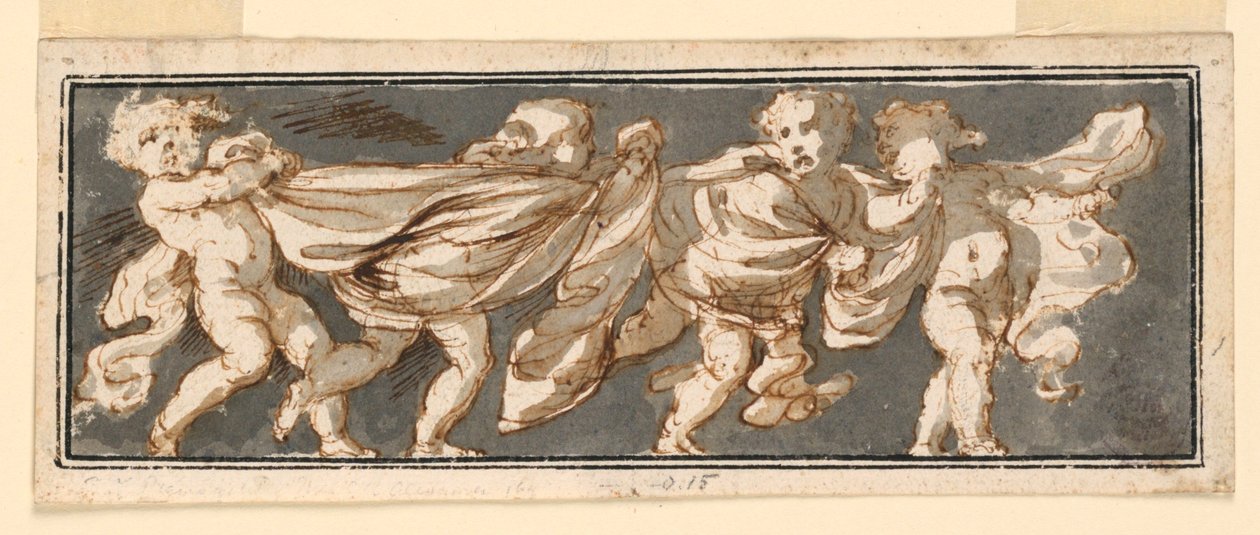 Frieze s dětmi od Giuseppe Bernardino Bison