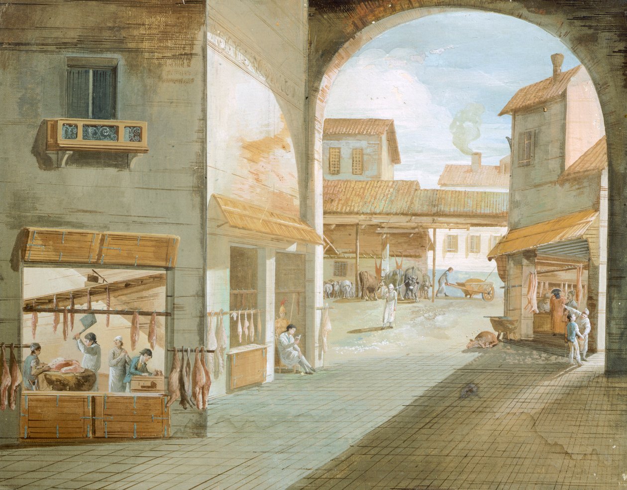 Řeznictví, Giuseppe Bernardino Bison (1762-1844), Itálie od Giuseppe Bernardino Bison