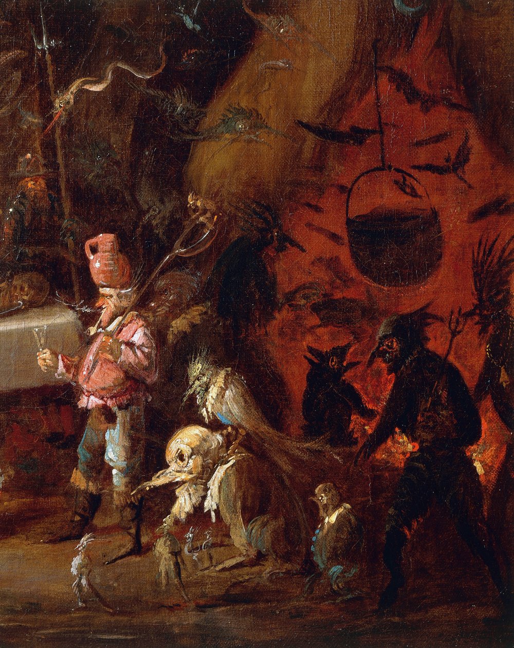 Setkání čarodějnic, Giuseppe Bernardino Bison (1762-1844), olej na plátně, detail, Itálie od Giuseppe Bernardino Bison