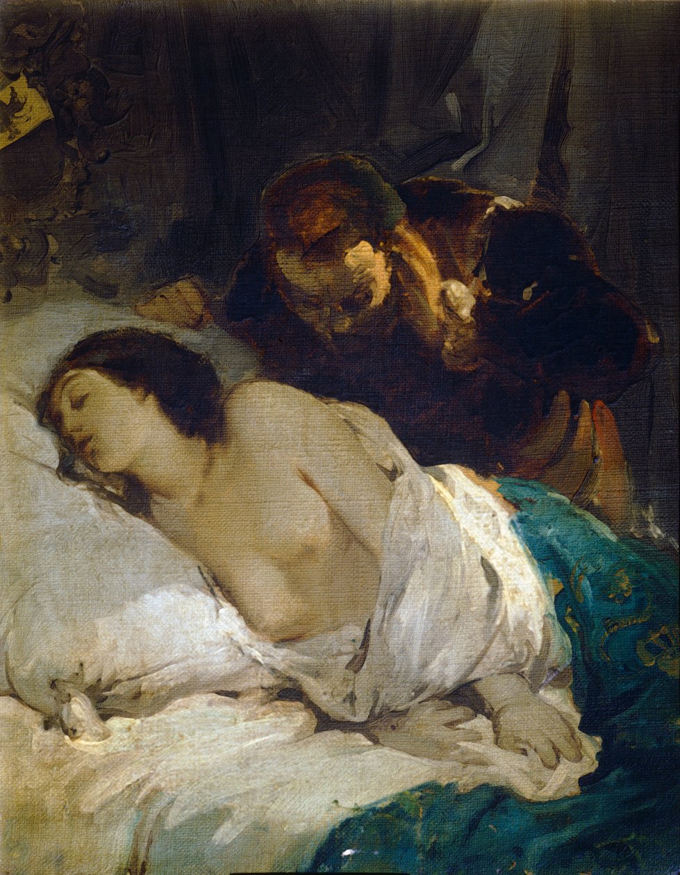 Parisina, Giuseppe Bertini, kolem 1854, olej na plátně od Giuseppe Bertini