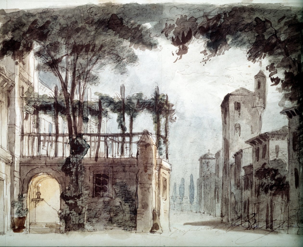 Dekorace „Rigoletto“ od Giuseppe Verdiho od Giuseppe Bertoja