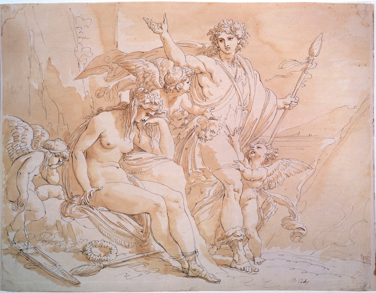 Bakchus a Ariadna, 80. léta 18. století. od Giuseppe Cades