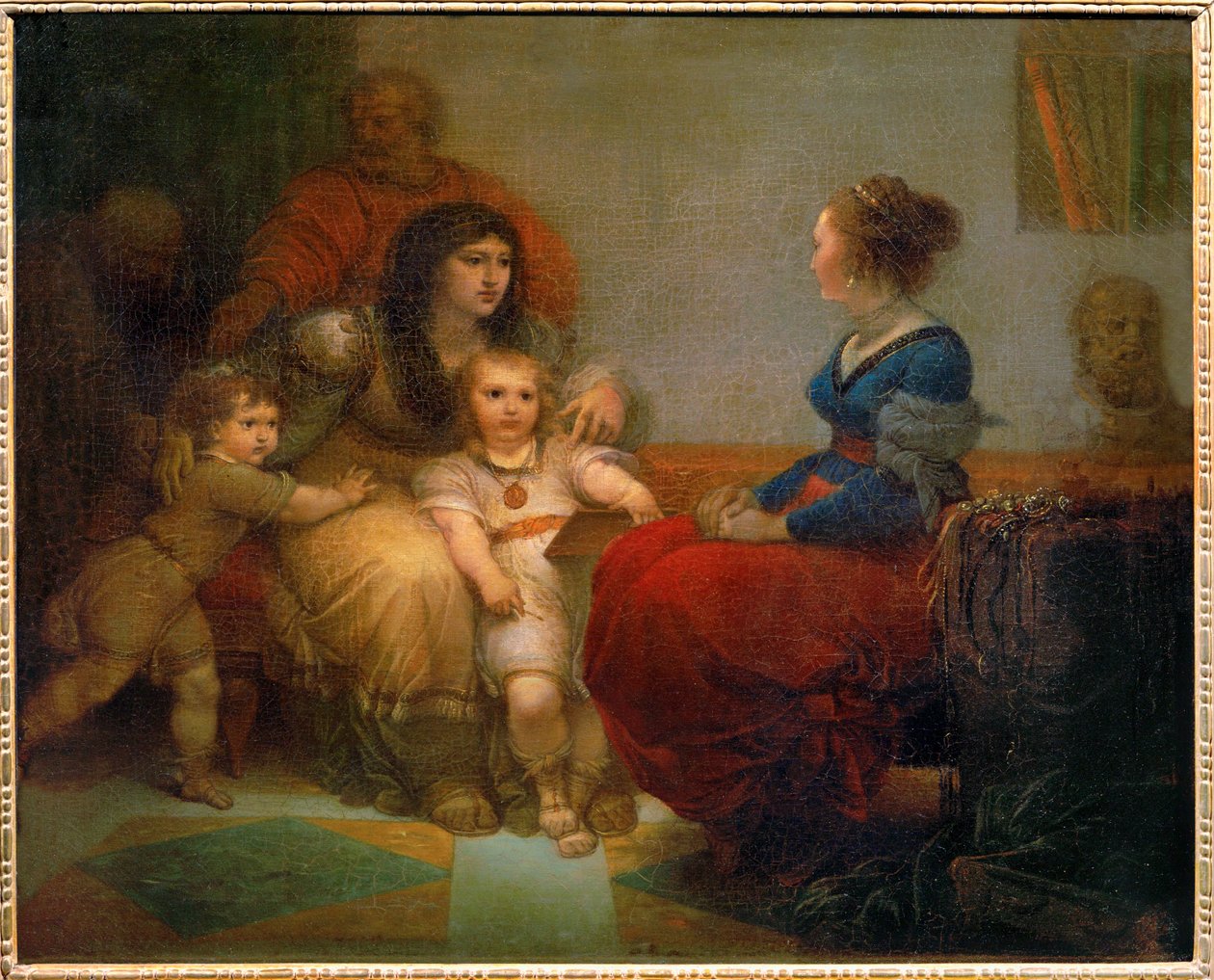 Cornelie, mere des Gracques - Cornelia, matka Gracchiů se syny Tiberiem a Gaiem a dcerou Sempronií ... od Giuseppe Cades