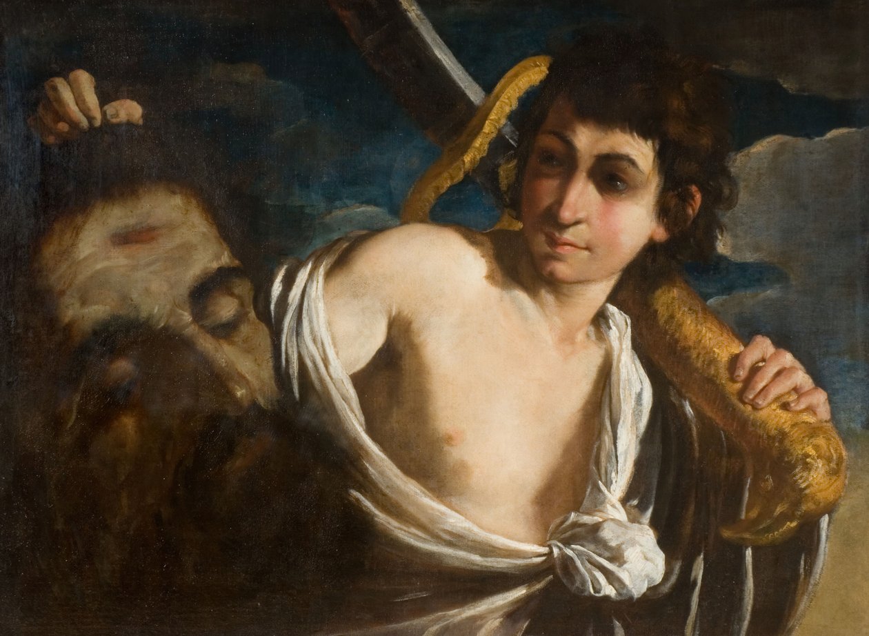 David s hlavou Goliáše, 1630-1660. od Giuseppe Caletti