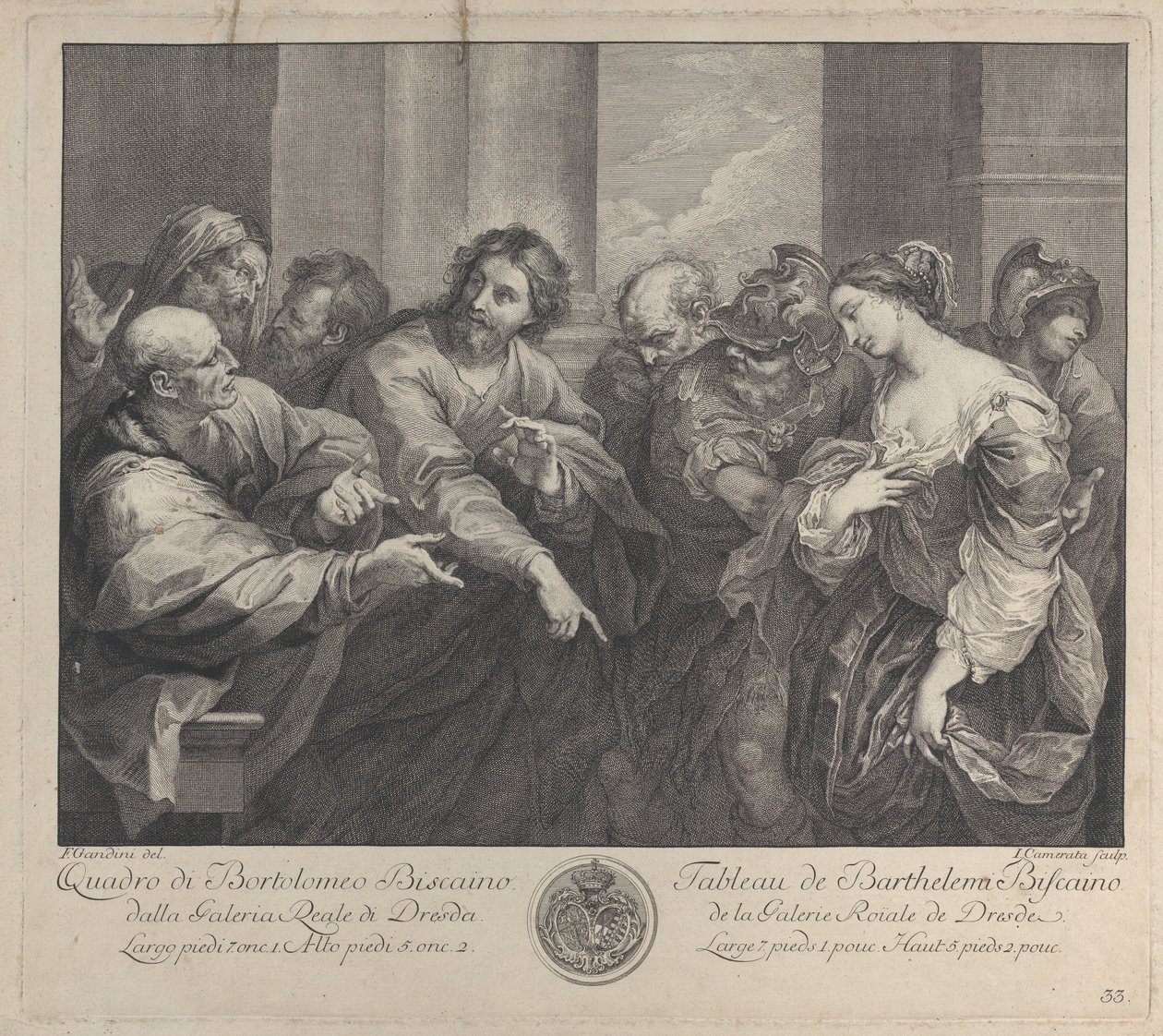 Kristus a žena přistižená při cizoložství, 1750-57. od Giuseppe Camerata