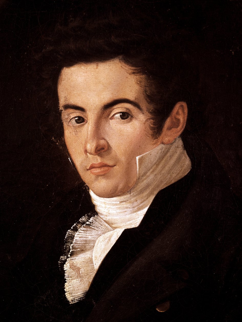 : Portrét skladatele Vincenza Belliniho (1801-1835). Obraz Giuseppe Cammarano (1766-1850). Neapol, Národní muzeum San Martino (San Martino National Museum) od Giuseppe Cammarano